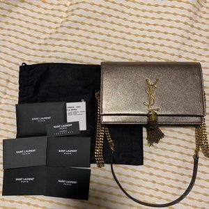Saint laurent Metallic Tassel Handbag
